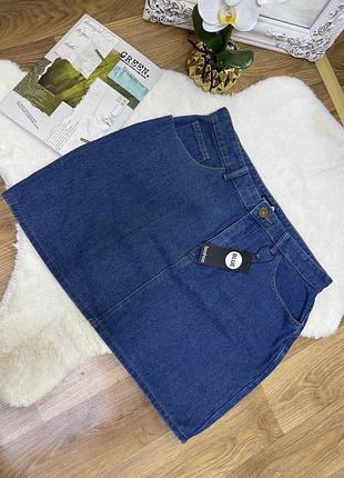 ✨ жіноча джинсова спідниця міні • розмір l