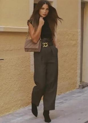 Широкі штани брюки з ременем