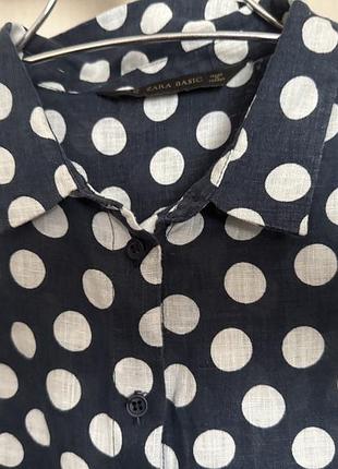 Сорочка в горох льон