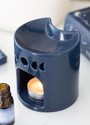 Аромалампа синяя минималистичная с фазами луны