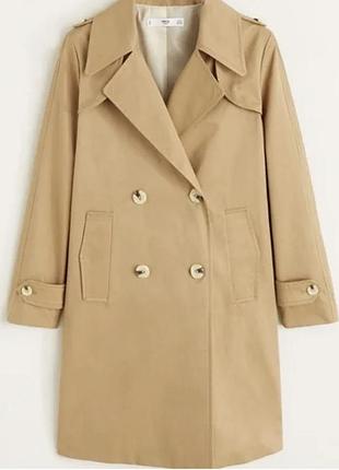 Плащ тренч trench doble botonada mango 4