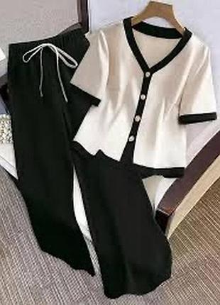 Костюм old money костюм блуза і штани палаццо