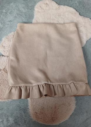 Спідниця міні з рюшею, розмір xs-s