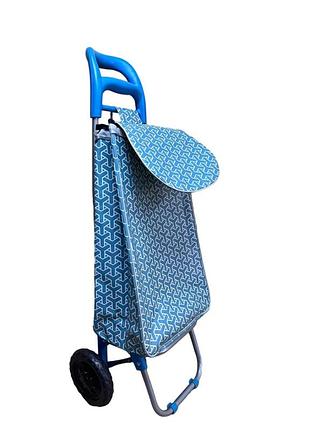 Тачка сумка с колесиками stenson тележка до 25 кг 34 х 27 х 94 см (2784) голубой
