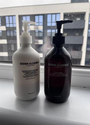Кондіціонери grown alchemist colour protect conditioner та nourishing conditioner 0.6: damask rose, chamomile, lavender stem