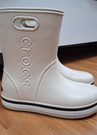 Сапоги ботинкие резиновые резиновые женские крокс crocs резиночки