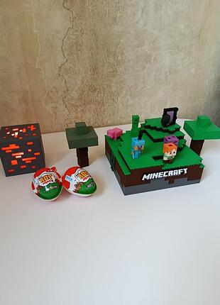 Minecraft kinder joy 💥подставка для фигурок майнкрафт киндер джой органайзер стенд 9