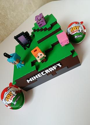 Minecraft kinder joy 💥підставка для фігурок майнкрафт кіндер джой органайзер стенд