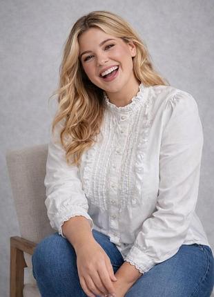 Блузка m&s 100% бавовна | uk 22 / eur 50 (укр ~ 56)