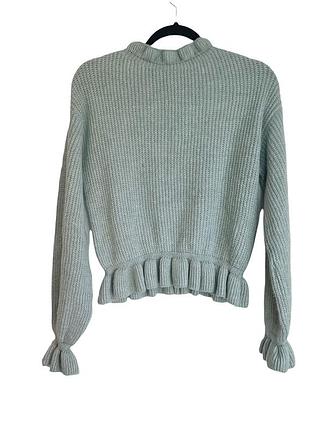 Жіночий в'язаний джемпер topshop з рюшами