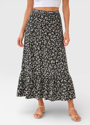 Юбка женская Tommy jeans длинная меди макси расклешенная летняя Tommy hilfiger средняя - высокая посадка m