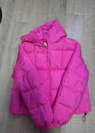 Рожева курточка барбі з капюшоном