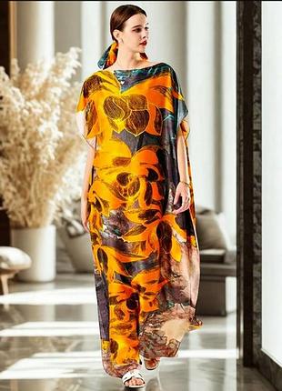 Сукня максі з квітковим принтом оверсайз