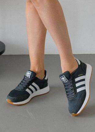 🌺жіночі кросівки adidas originals iniki w dark gray white