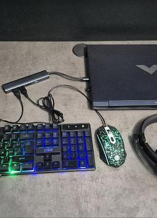 Игровой комплект piko gx200 3 в 1: мышь, клавиатура, наушники (не продается ноутбук, переходник)