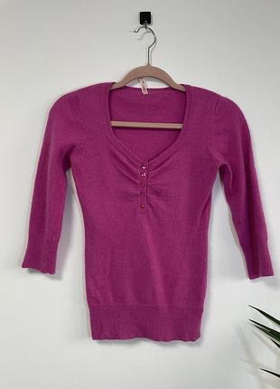 Ніжний жіночий  ангоровий светр кольору фуксії xs