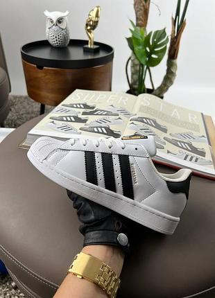 🌺жіночі кросівки adidas originals superstar w white black