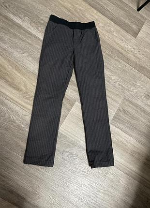 Брюки 122/128  в полоску прямі для худого хлопчика