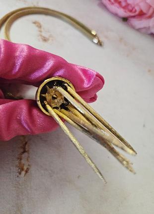 Вінтажне кулон кольє позолота пензлик 4