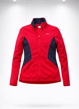 Флиска nike termofit женская красная теплая с кишнями м