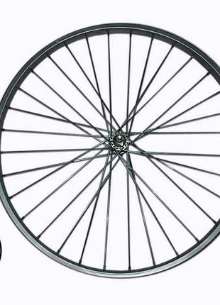 Колесо на велосипед d-28 переднее усиленное хром тм колусо