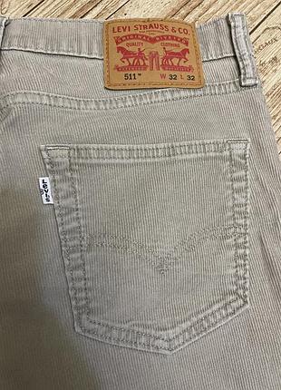Вельветові штани levis 511, w32, l32
