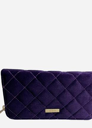 Кошелек женский замшевый для карточек brand-x 170954 фиолетовый (lv2200004577708)