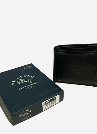 Портмоне мужское кожаное для карточек без бренда 189307 черный (lv2200005011591)