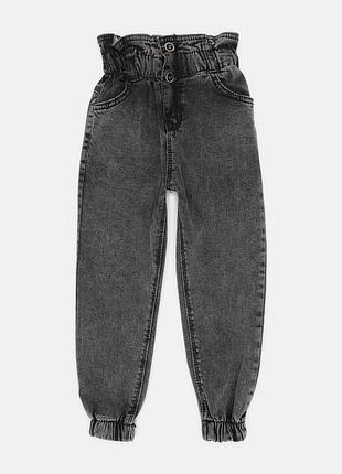Детские джинсы-джоггеры для девочки babexi 180556 110 см темно-серые (2200004793979)