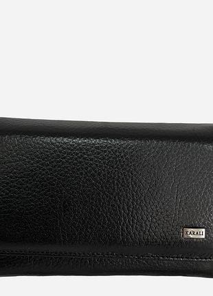 Кошелек женский кожаный для карточек karali 182725 черный (lv2200004842523)