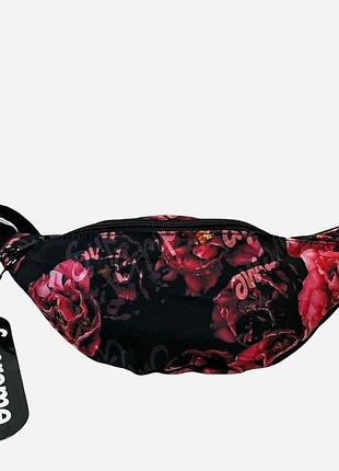 Сумка бананка на пояс женская supreme 186228 черно-красная (lv2200004920801)