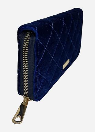 Гаманець замшевий жіночий для карток brand-x 170955 синій (lv2200004577517)