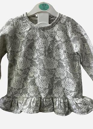 Детская туника для девочки y-clu 149924 116 см светло-серая (lv2200004097626)