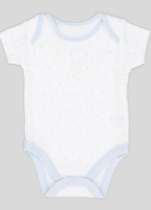 Дитяча боді-футболка для новонароджених хлопчиків mothercare 192688 50-56 см біла (2200005097762)