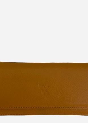 Кошелек женский кожаный для карточек karali 182737 желтый (lv2200004844244)