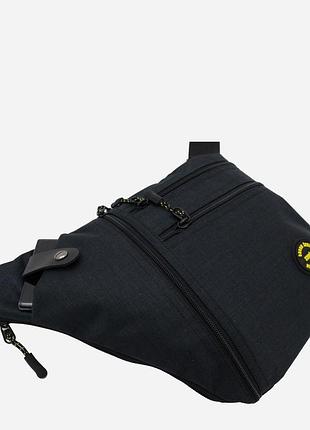 Сумка слинг через плечо мужская тканевая seventeen 192794 черная (lvlv2200005100707)