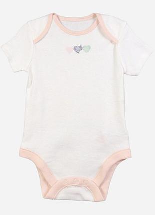 Дитяча боді-футболка для новонароджених дівчаток f&f 192650 50-56 см біла (2200005097106)