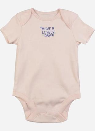 Дитяча боді-футболка для новонароджених дівчаток f&f 192649 62-68 см світло-рожева (2200005097052)