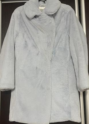 Еко-шуба блакитного кольору xs. gepur