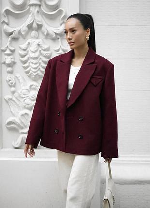 5 кольорів! кашеміровий двобортний піджак на ґудзиках, класичний вовняний жакет оверсайз, шерсть, базовий, прямий, вільний, вовна, демі