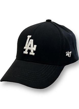 Кепка бейсболка la (чорна з білим)