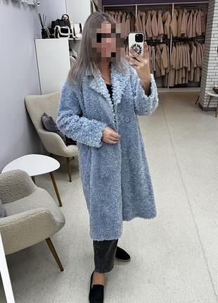 Голуба шубка з вовни натуральна 💙