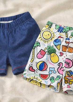 Набір дитячих шортів chicco + guess 6–12 міс