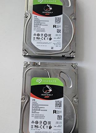 Диск hdd seagate ironwolf 3tb 5900rpm 64mb st3000vn007 3.5 sataiii 2шт.