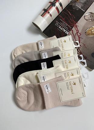 Набір шкарпетки жіночі бавовняні середні ластівка р 36-40