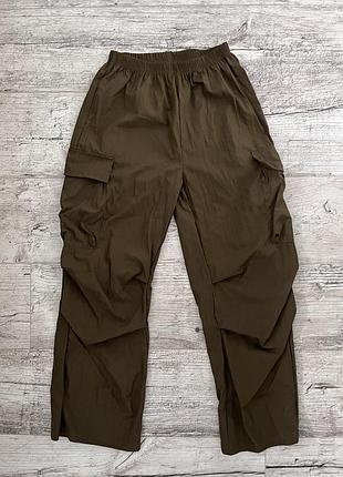 Штани вільного крою (кюлоти) з карманами хакі