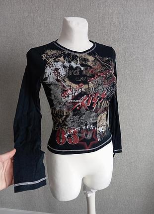 Вінтажний лонгслів кофта pure design u.s.a. у стилі гранж хард-рок y2k 🔥.