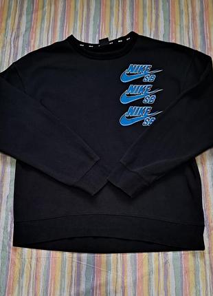 Мужской свитшот/кофта nike sb fleece triple stack crewneck sweatshirt черного цвета 2