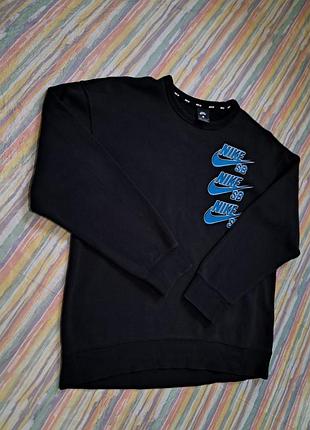 Мужской свитшот/кофта nike sb fleece triple stack crewneck sweatshirt черного цвета 3