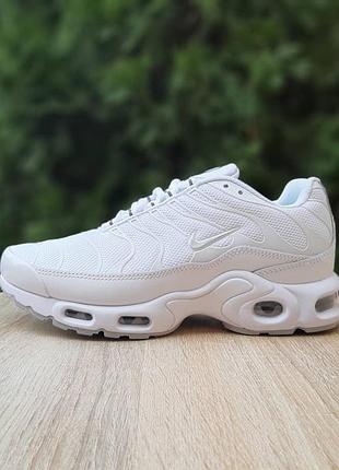 Женские кроссовки nike air max tn white найк белого цвета